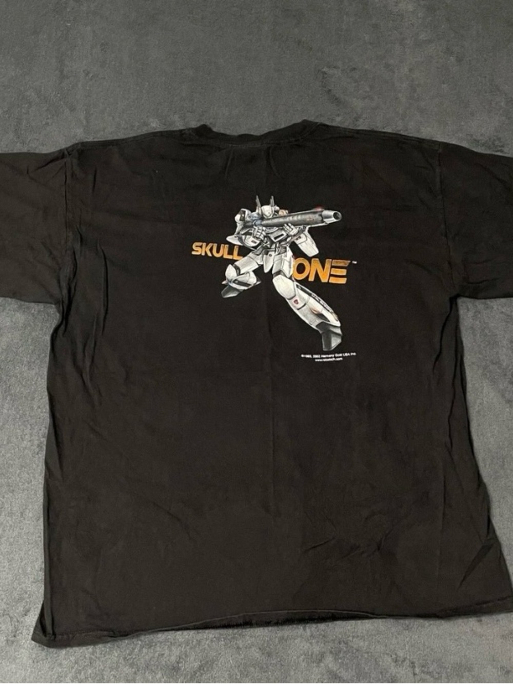 Vintage 2002 Robotech Skull One Anime Video Game Promo T-Shirt Men's SZ XL FLAWS